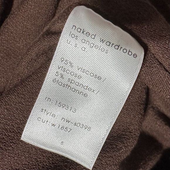 Naked Wardrobe Hourglass Mini Skirt Bodycon Pencil Chocolate Size S Small NWT - Picture 8 of 9